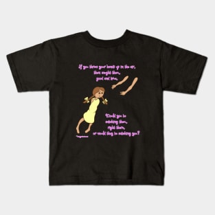 Throw your hands up - mid complexion, yellow dress Kids T-Shirt